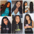 Wholesale Raw Indian Virgin Hair HD Lace Frontal Wig Women Curly Wig Full Swiss Lace Front Closure Human Hair Wig Kinky Curly